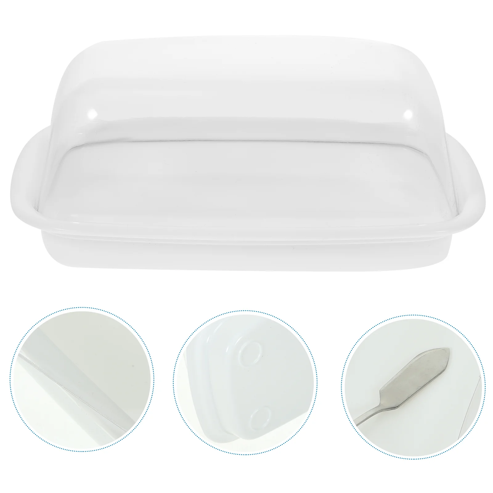 

Butter Knife Storage Box Refrigerators Sealer Plastic Microwave Cream Cheese Container