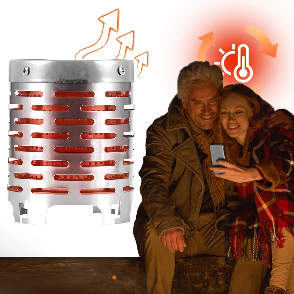 Camping Mini Heater Stainless Steel Warming Stove Cover Camping Stove Warming Stove Hood for Outdoor Backpacking Hiking