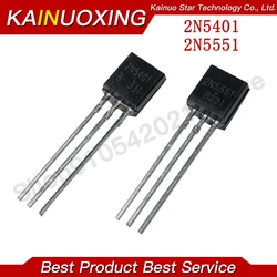 100 pezzi 2N5551 2N5401 5551 5401 TO-92 (50 pezzi * 2N5401 50 pezzi * 2N5551 ) TO92 transistor bipolari-BJT PNP Gen Pr Amp