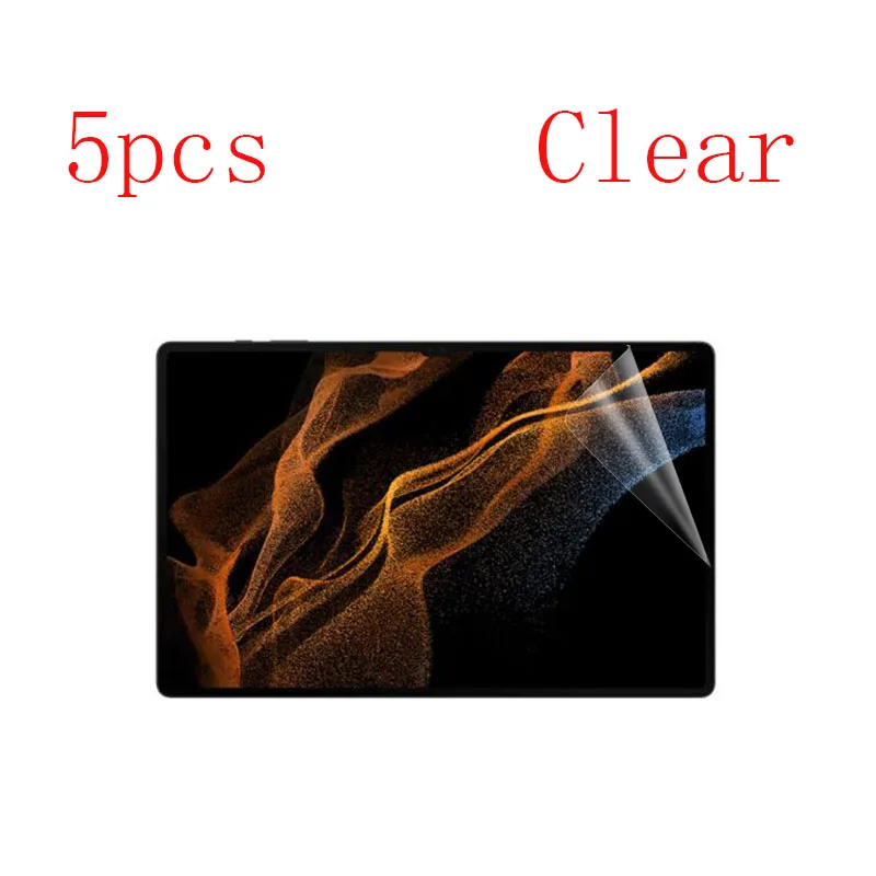 

Clear HD Screen Protector Film For Samsung Galaxy Tab S8 Ultra 5pcs in 1 package