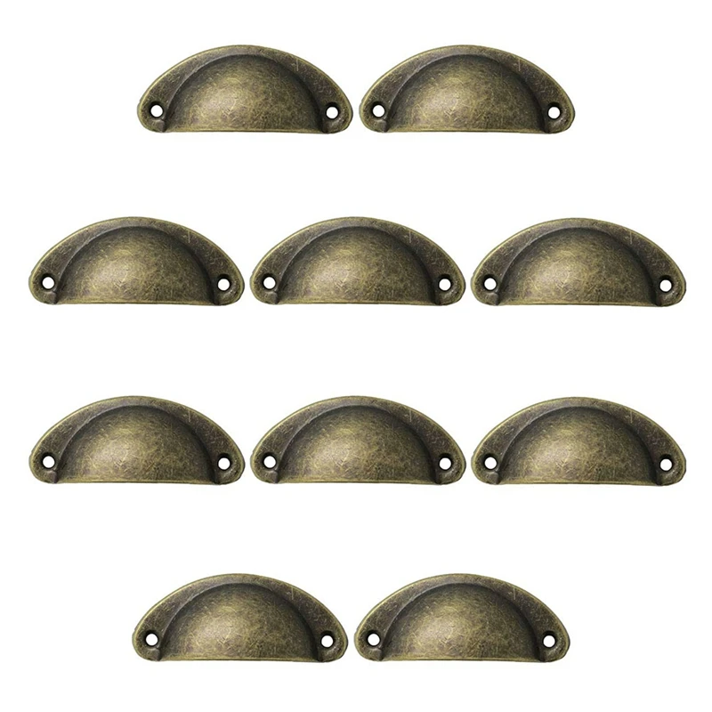 アンティークシェルキャビネットドアハンドル、引き出しハンドル、食器棚、薬プル、ドレッサー、AB15-40個