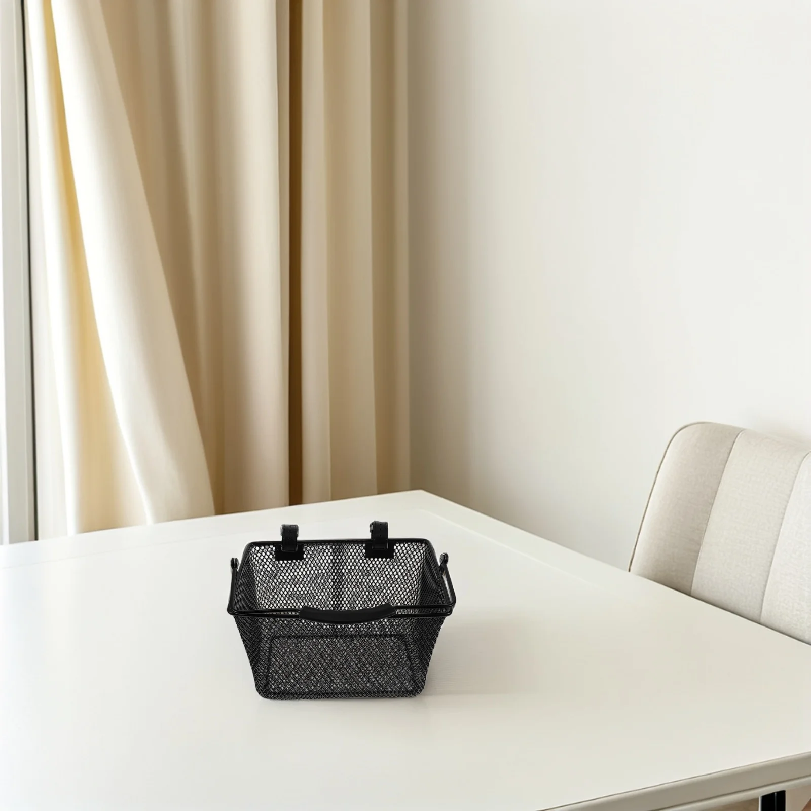 

Kids Bike Front Handlebar Black Iron Storage Basket For Children Cycling Accessories Detachable Bicycle Basket For Girls