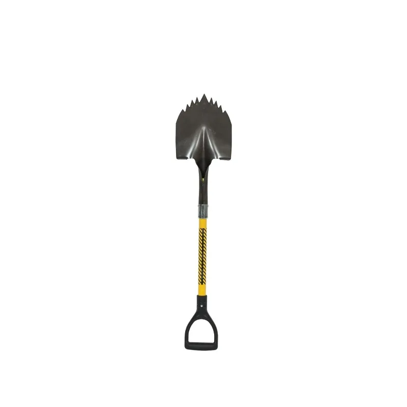 

49631 S600 Power Series Round Point Shovel with 29" Premium Fiberglass Handle with Poly D Grip, Forward Turned Step Head