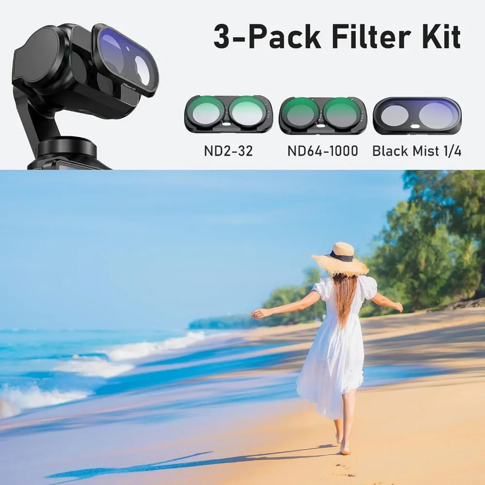 Y23A-Lens Filter Accessories Kit For Luna Ultra- VND2-32 VND64-1000 Variable ND Filters& Black Diffusion 1/4 Filter