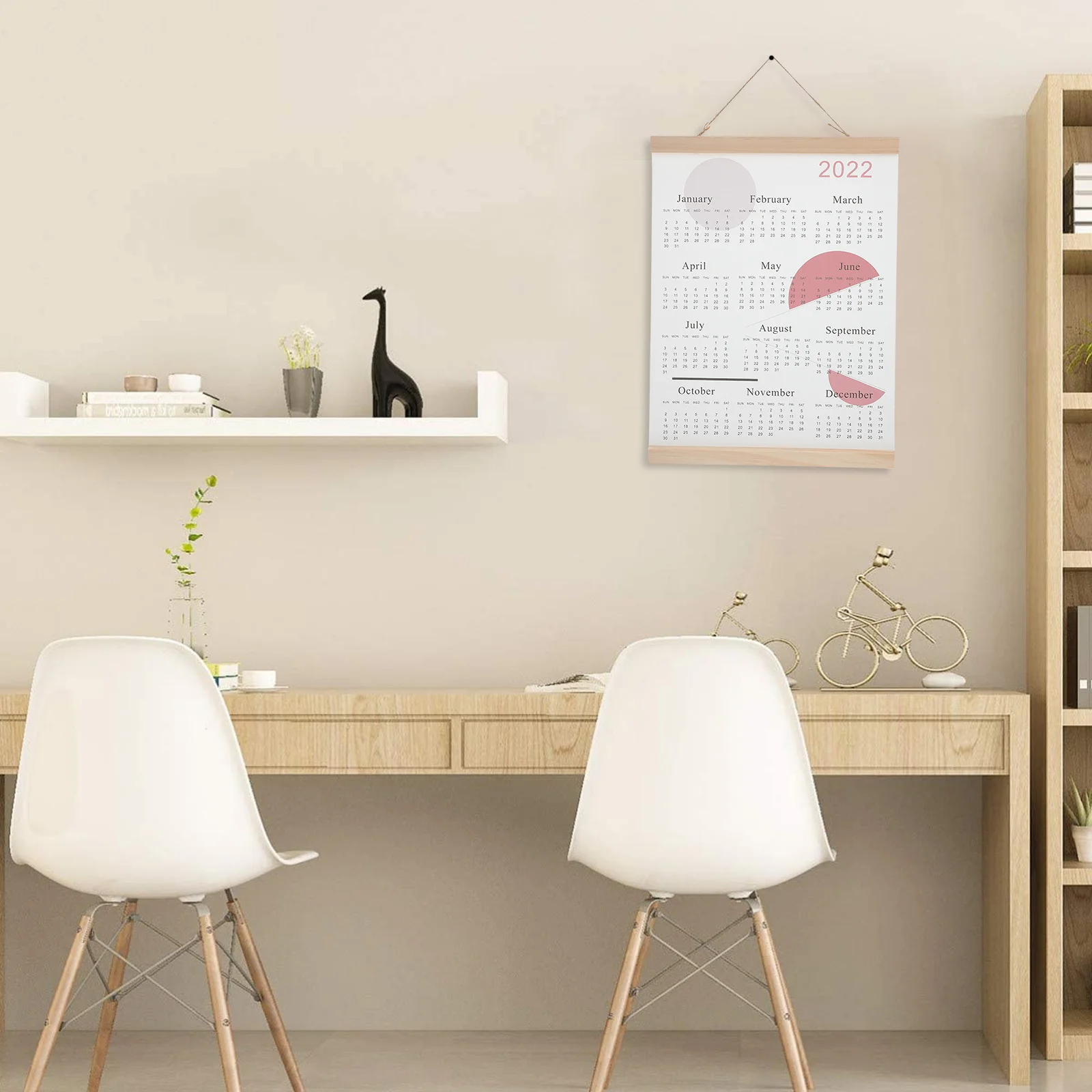 

Nordic Style 2022 Wall Calendar Canvas Oil Painting Hanging Decor For Home Living Room Bedroom Study Kids Room Wall Art