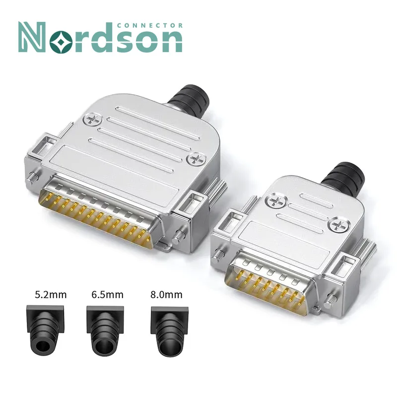 DB25 DB15 Mini Metal Soldering Connector DB15 5A Male Female 15pin 25 pin Plug 25Pin Welding Connector 15 pin Servo Drive PLC