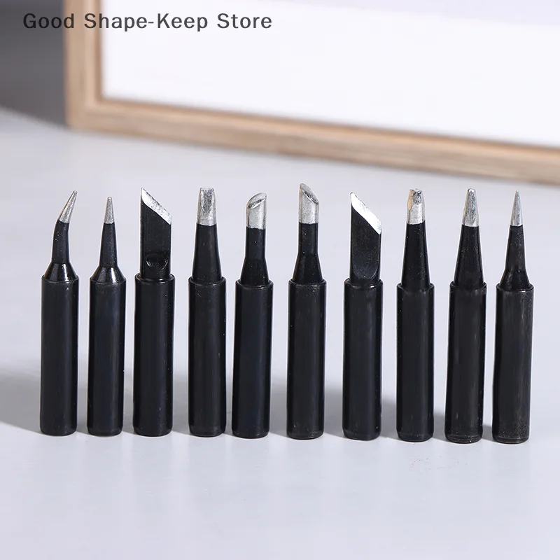

5Pcs/Lot Copper Black Lead-Free Soldering Iron Tips Set 900M-T-I 900M-T-IS 900M-T-K for Solder Station Welding
