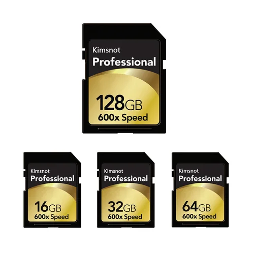 Imagen 2 del producto Kimsnot-tarjeta de memoria SDXC profesional, dispositivo de alta velocidad, 90 Mb/s, 600x, para Nikon, Canon, SDHC, 64GB, 128GB, 16GB, 32GB, C10