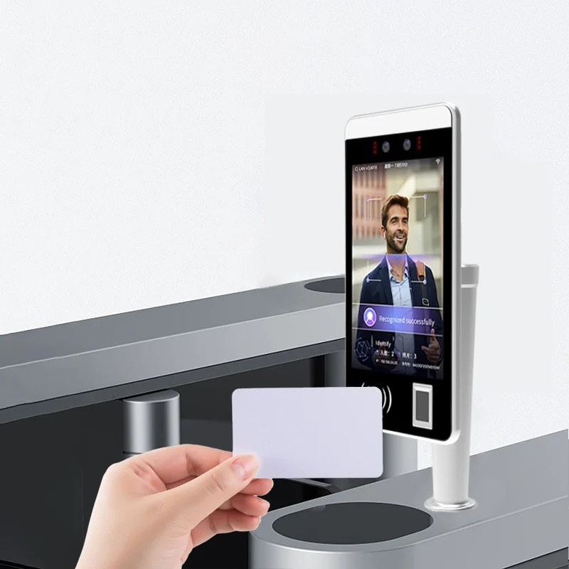 8-Inch Face Recognition Attendance Device Android Base Biometric Access Control OEM Customizable IC/ID Card Facial Scan Features