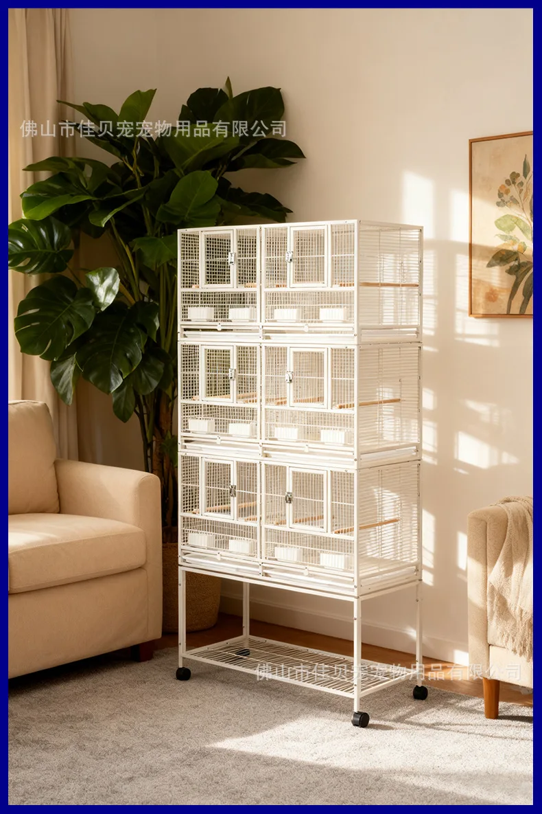 

Three-layer large group bird cage pet cage movable large pet parrot cage large breeding