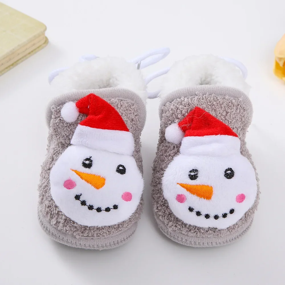 Baby Shoes Boy Girl Booties Winter Warm Cartoon Animal Toddler Prewalkers Cotton Soft Anti-slip Infant Newborn Crib Shoes