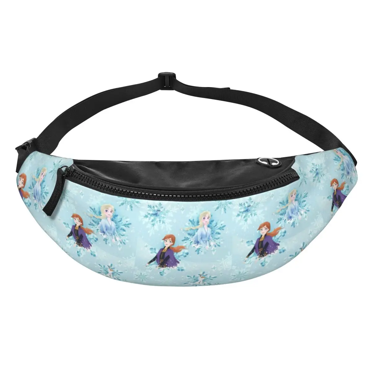 

Поясная сумка-бананка с мультяшным принтом F-Frozen для мужчин и женщин, крутая сумка через плечо для путешествий, походов, для телефона и денег