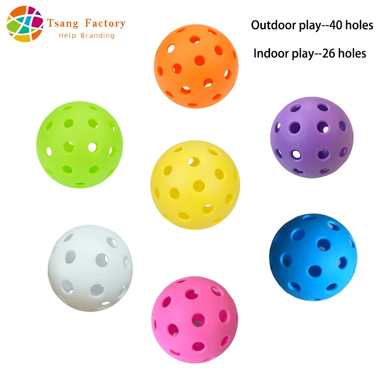 12pcs Colorful Pickleball 40/26 Holes Durable for Training and Entertainment Pickleballs for Outdoor Indoor Sports Play