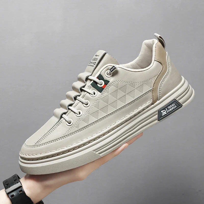 

Новые летние мужские повседневные кожаные туфли, стильные дизайнерские лоферы на плоской подошве, уличные мужские дышащие слипоны, Zapatillas De Hombre