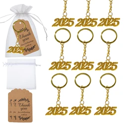 10 Sets,New Year Party Favors 2025 Include Keychains Thank You Tags Goodie Bags for Return Gifts