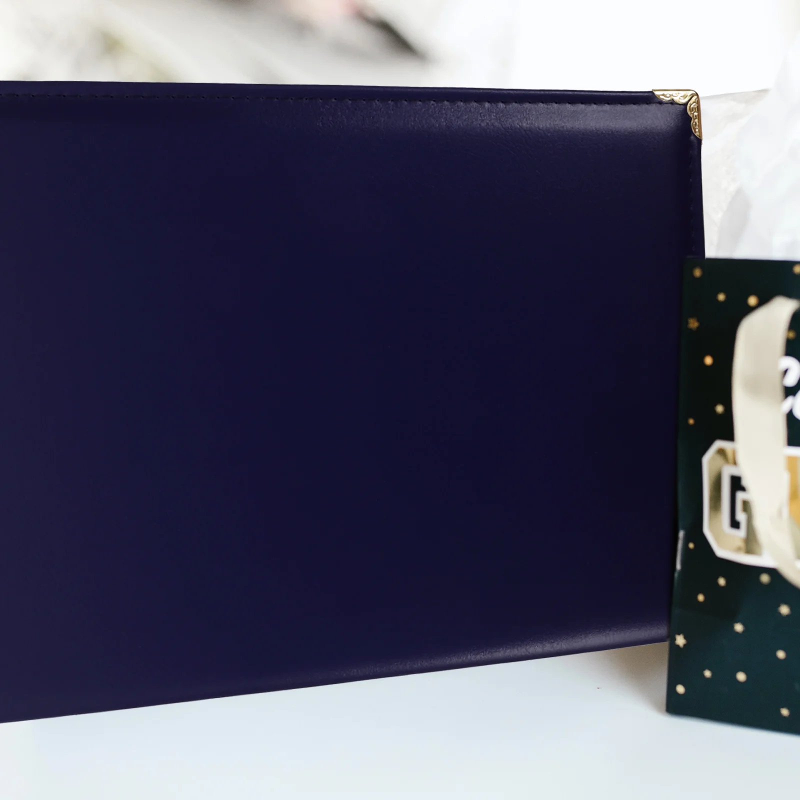 

Certificate Protection Cover A4 Blue Single Page Crafted Portable Document Holder Diploma Protector Certificate Envelope