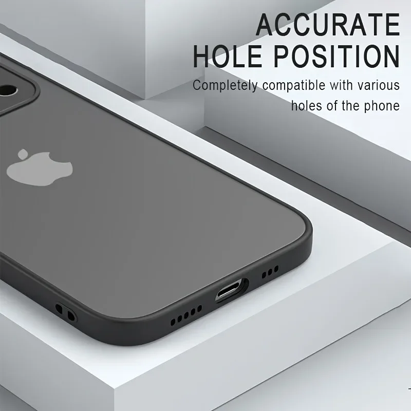 Luxuriöse, durchscheinende Schutzhülle für iPhone 17, 16, 15, 14, 13 Pro Max, stoßfeste Bumper-Hülle für iPhone 17 Pro Max, matte Abdeckung. – Detail 4