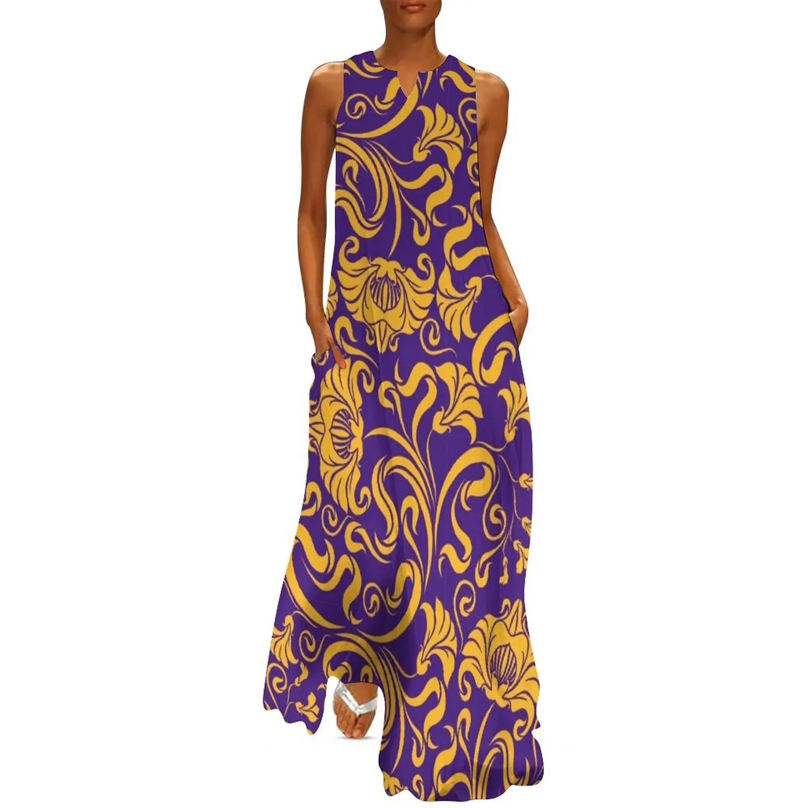 

Baton Rouge - Floral Reversed Long Dress Aesthetic clothing dress women"s summer dresses 2024