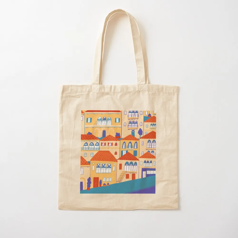 

Lebanon houses Tote Bag Cloth bags Handbags custom fabric bag