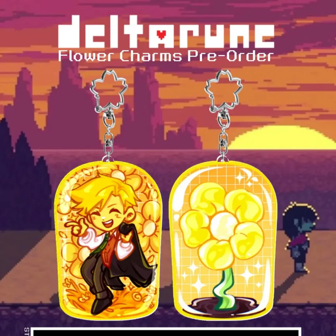 Deltarune Chapter 5 Charm keychain | Human Flowers | 4