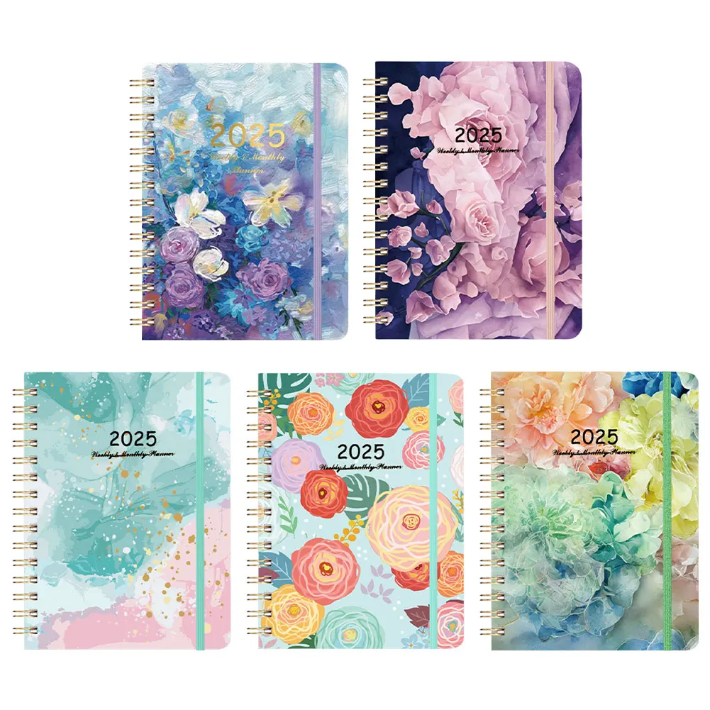 2025 A5 Diary Planner with Monthly Tabs Weekly Planner Notebook Monthly Planner for Office School