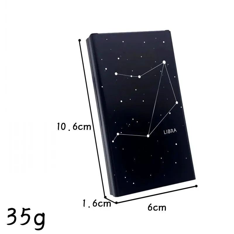 Twelve Constellations Women\'s Fine Branch Cigarette Box Metal Aluminum Alloy Black Sliding Cover Can Be Customized with Patterns