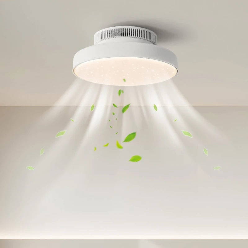

Modern Silent Living Room Bedroom Kitchen Office Ceiling Light Ceiling Fan Light Flush Mount Bladeless Fan Lamp Remote Control