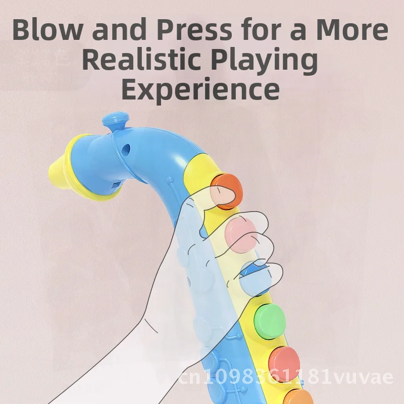 バオリ キッズ サックス おもちゃ 楽器 男の子 女の子向け トランペット 初心者向け プラスチック製 カラーボックス包装