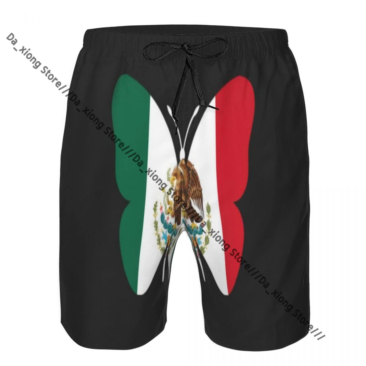 Men Beach Short Quick-drying Swimming Trunk Mexico Flag Butterfly Swimwear Swimsuit Bathing Shorts view 5
