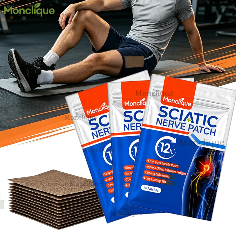 Hip Sciatic Nerve Care Patch Non-woven Herbal Paste Cool Breathable Skin-friendly Soothes Muscles Waist Buttocks Thigh Care