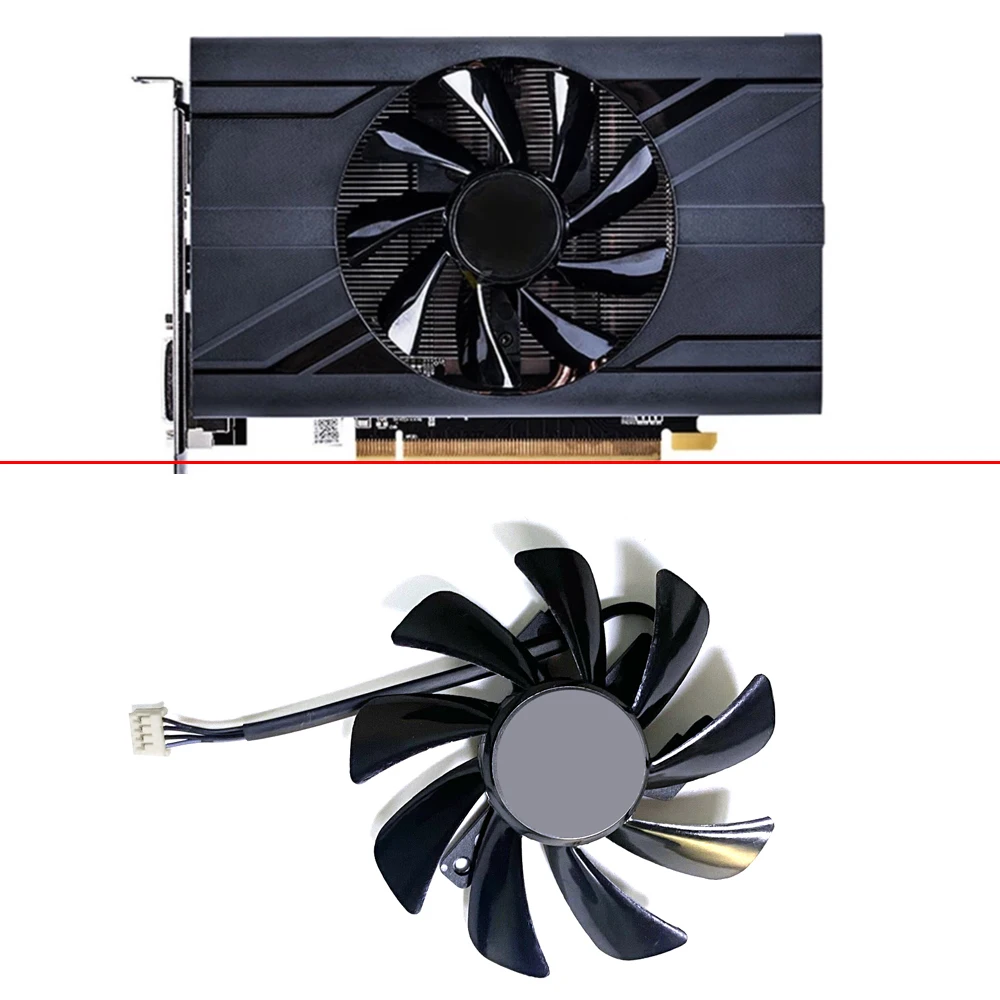 

1PCS NEW 85MM 4PIN 12V RX470D GPU FAN For Sapphire RX470D 4G D5 ITX RX570 Graphics Card Cooling Fan Replacement