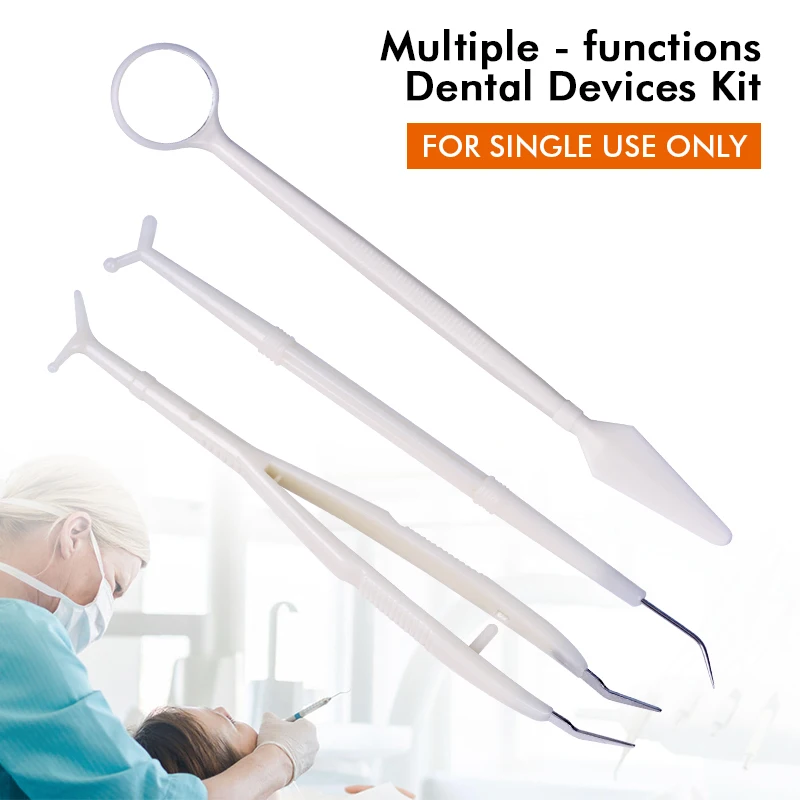 5 set Dental Tool Kit Instrument dentist Kit Mouth Mirror Probe Hook Pick Tweezer Set dentista Oral Care Kit
