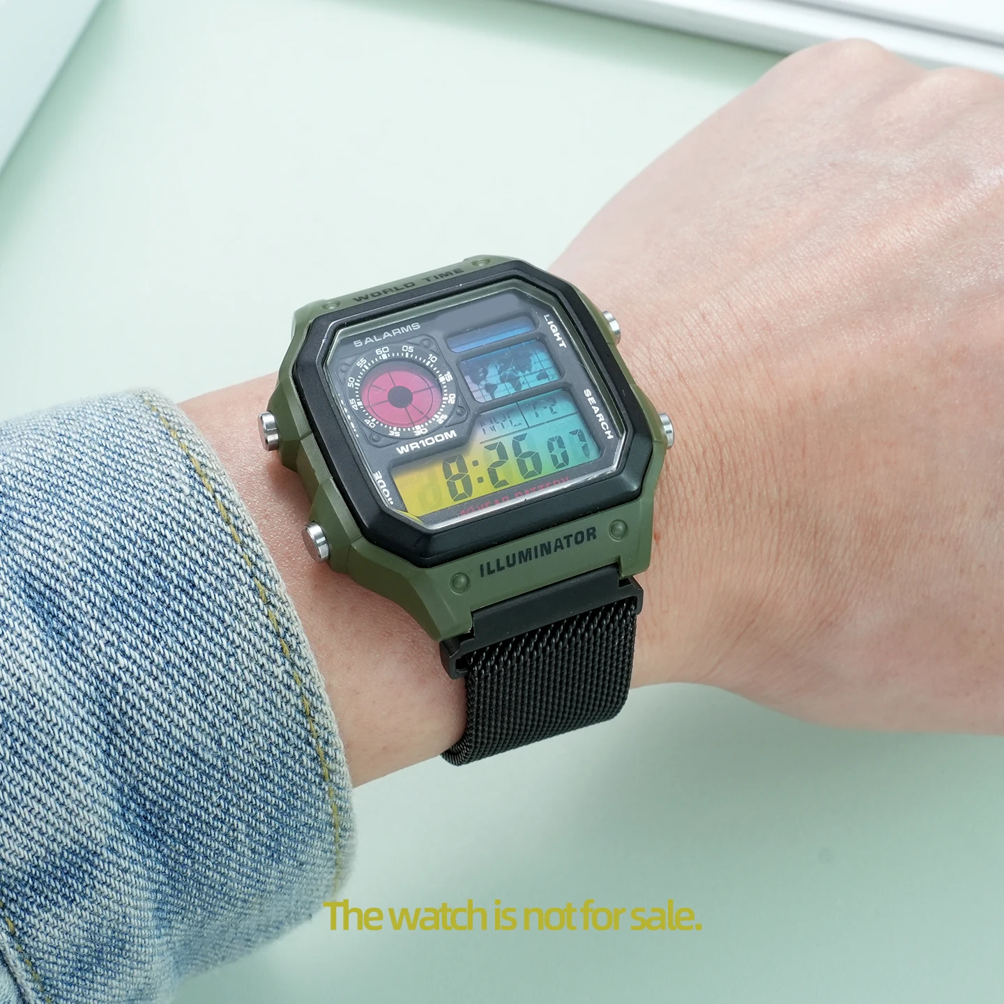 カシオ AE1200 AE1300 ステンレス鋼時計ストラッ - Mesh Strap Metal のレビューと価格