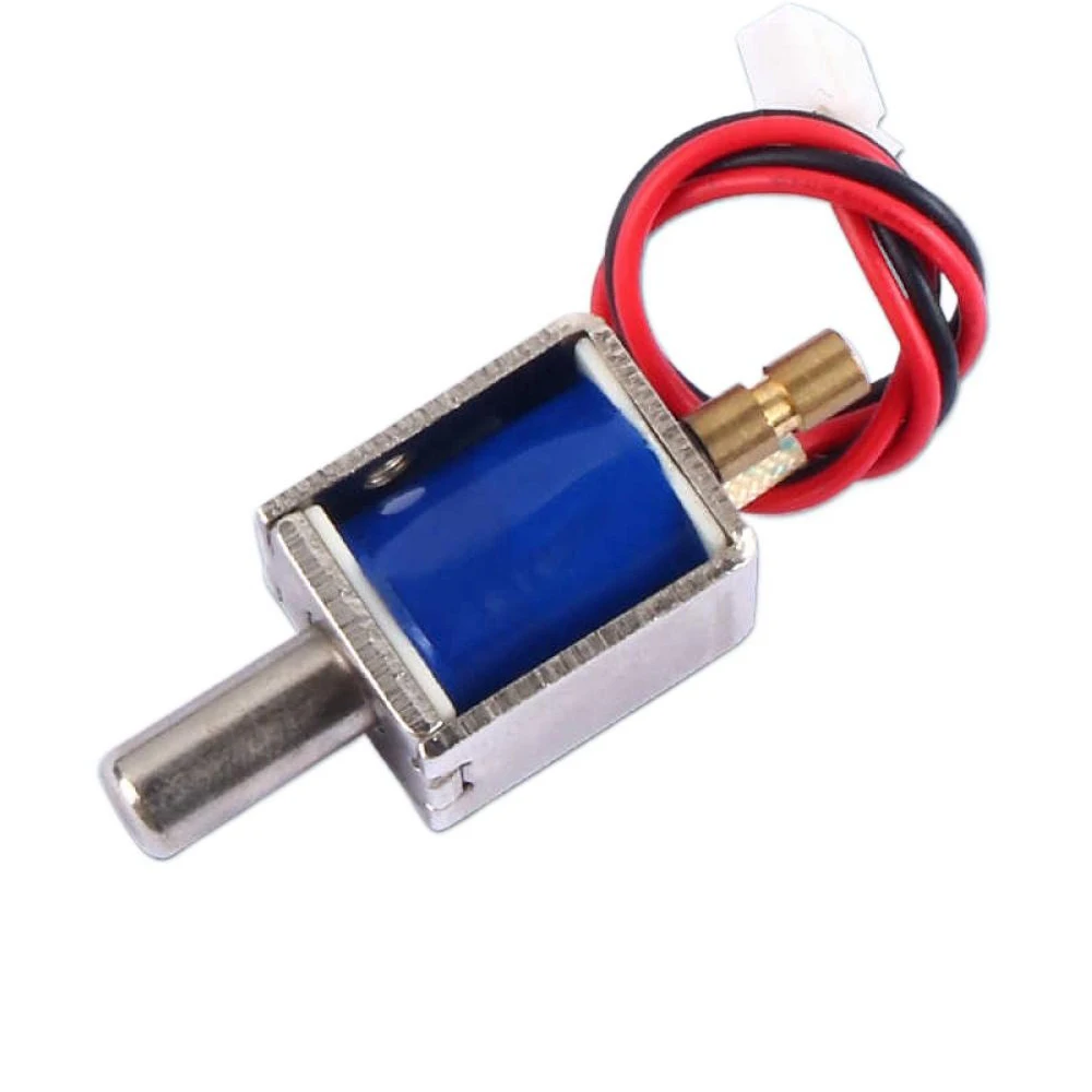 LY-032 DC12V Mini Electric Lock Push-pull Round Mouth Solenoid Valve Electric Bolt Lock Solenoid Lock Electromagnetic Valve Lock