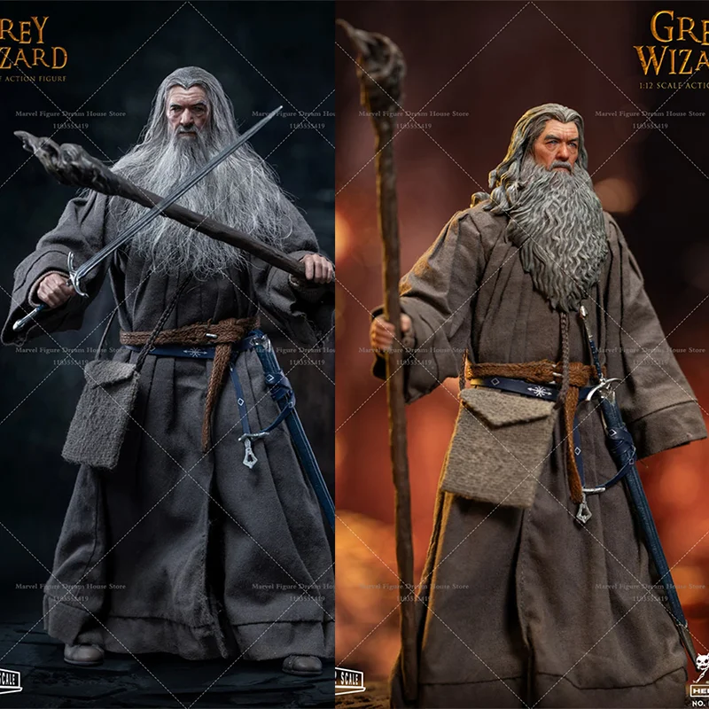 Limited Luxury Edition DYM202401 1/12 Scale Grey Robed Wizard Elf Old Man Western Magician 6-inch Full Set Action Figure Soldier