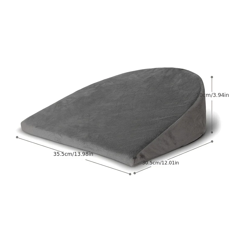 Pregnancy Pillows for Sleeping Plush Cover Grey Maternity Wedge Pillow with Memory Foam New Mom Leg Pad Back Cushion Gifts Women