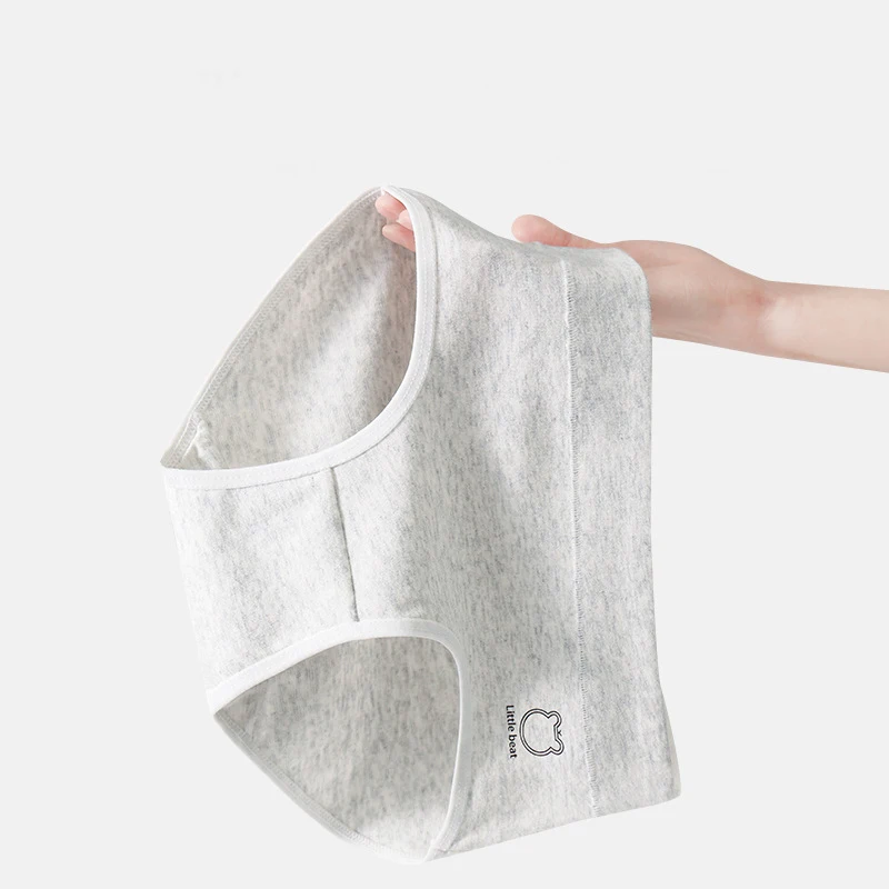 

1pcs Cotton Mid Waist Girl's Cartoon Print Panties Student Underwear Breathable Underpant Plus Size Panty Female Seamless Briefs