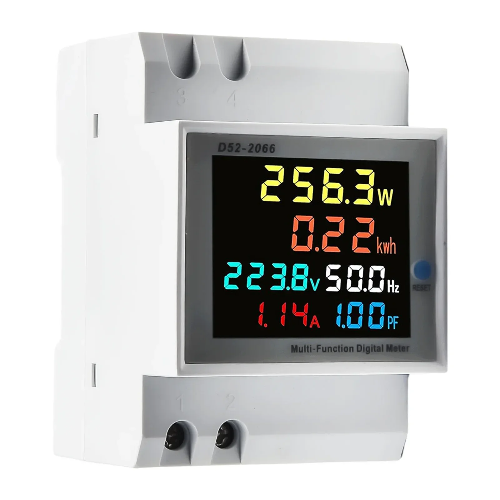 

Displays DIN Rail AC Power Meter. LCD Energy Meter AC Power Meter High-Precision Integrated Current Transformer