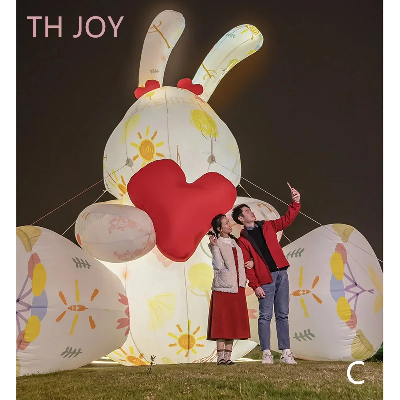 6m high giant rabbit inflatable, customized inflatable Easter rabbit animal model balloon for events