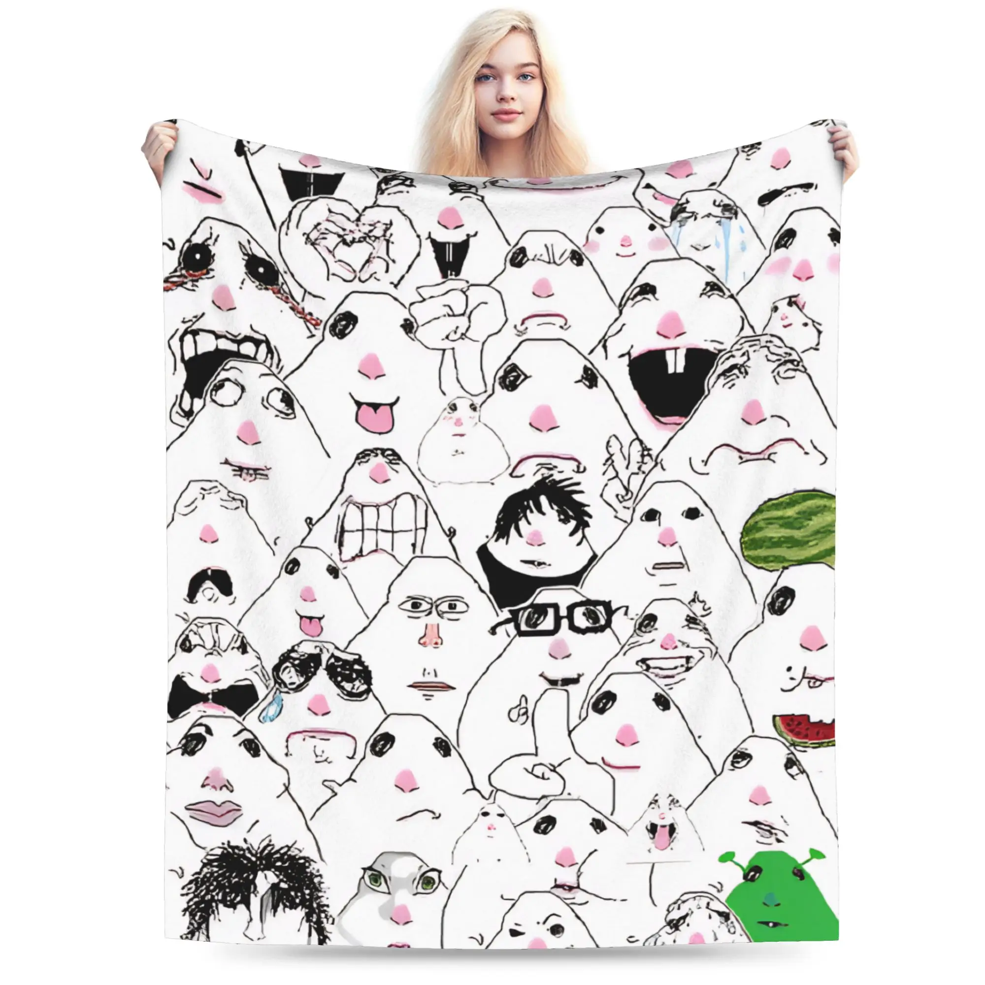 New Arrival Hamster Caveman Blankets Soft Velvet  Cozy Throw Blanket Machine Washable