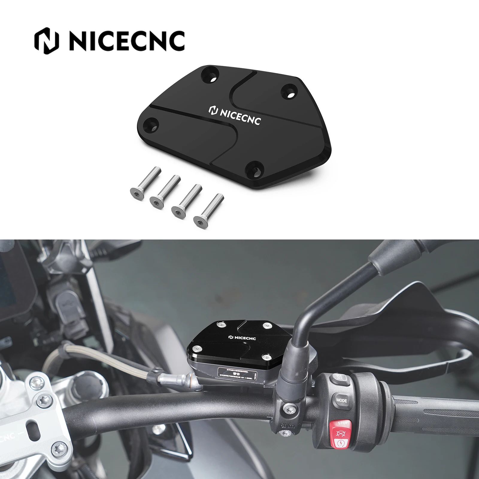 

NICECNC Front Brake Reservoir Cover Cap For BMW R1250R R1250RS 2022-2024 R1250GS Adventure R1250RT 2020-2024 R1250GS 2020-2023