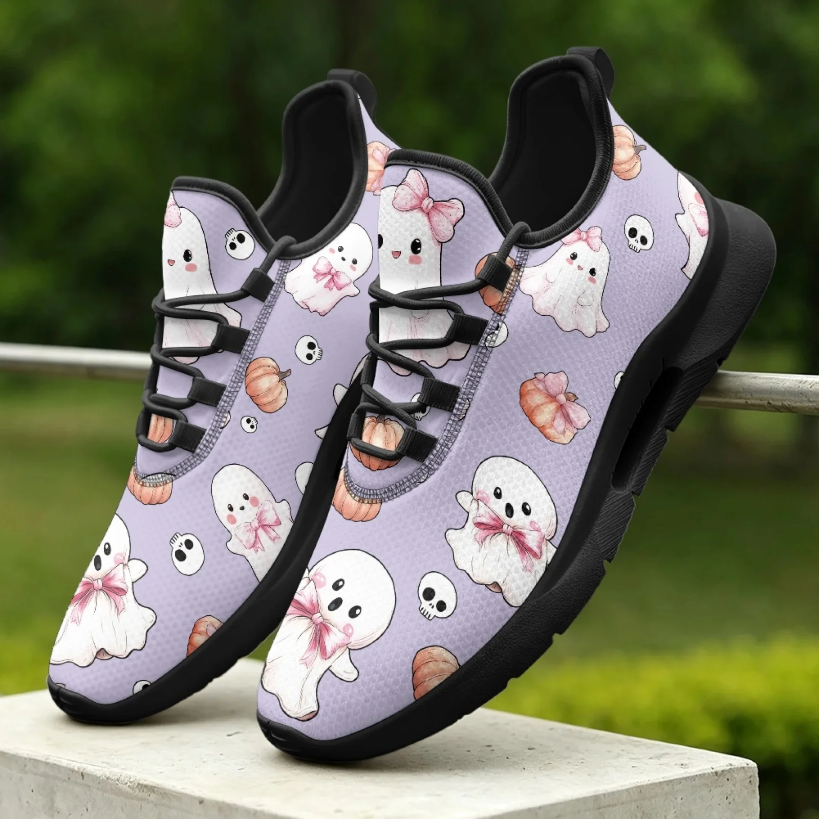 PENSTROLL Ghost  Pattern Breathable light sports shoes for Men Everyday Wear Business, Casual Walking Sneakers