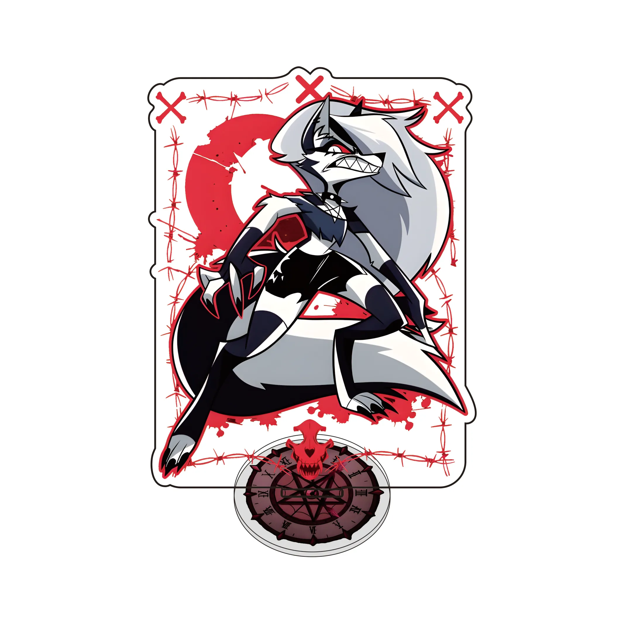 Hot Anime Acrylic Stand 15cm Hell Boss Blitzø/Loona hazbin hotel Tabletop Decorations Exquisite Products Accessories Decor Gifts