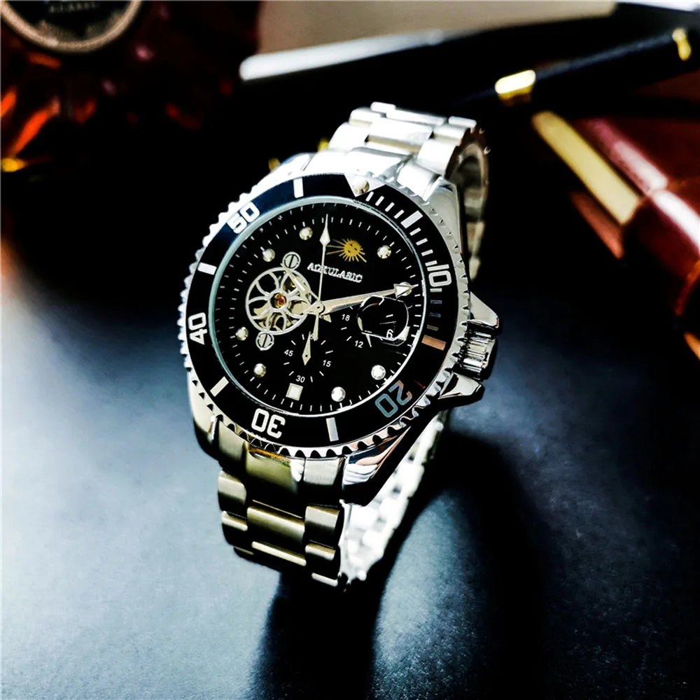 Fashion Brand Mechanical Watch Men's Automatic Watch Men's Casual Classic Stainless Steel Waterproof Clock Relogio Masculino NEW