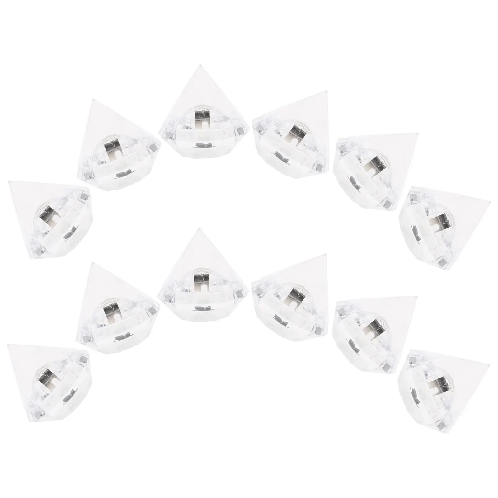 Sugar Container 12pcs Diamond Shape Candy Box Creative Plastic Storage Case for Home Party Wedding Dessert Holder