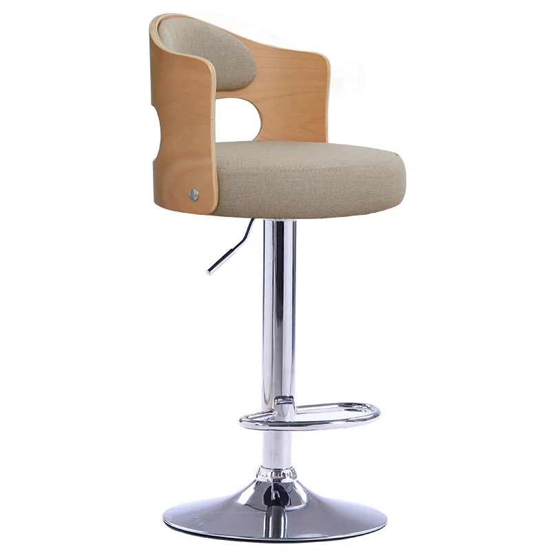 

Solid wood bar chair backrest bar stool bar chair high stool lift milk tea shop front desk chair