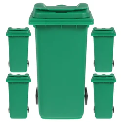 5pcs Multi-function Mini Desktop Trash Can Desktop Waste Bucket Office Table Waste Can