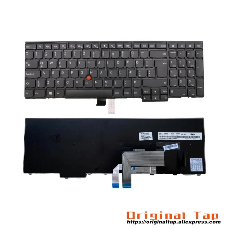 IS Icelandic Keyboard for Lenovo Thinkpad P50s T560 W540 T540p W541 T550 W550s L540 L560 04Y2364 00PA591 00PA632 04Y2442