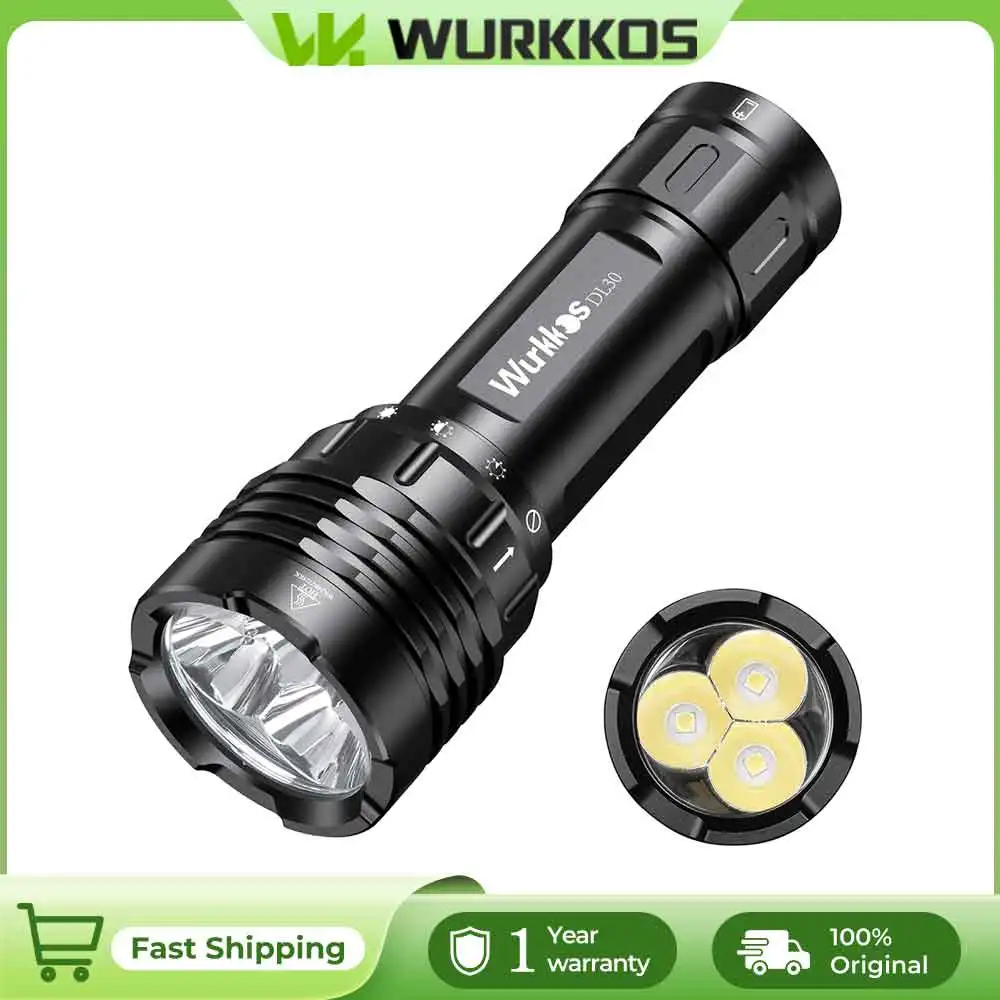 Wurkkos DL30 Bổ Nhào Ánh Sáng 21700 Đèn LED Dưới Nước IPX-8 Đèn Pin Chống Nước 3600lm Ba LH351D Điều Khiển Từ Vòng Công Tắc