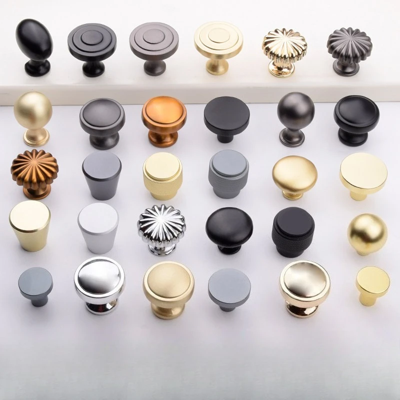 Modern simple drawer spherical solid single hole round handle wardrobe door gold hardware furniture cabinet cabinet handle